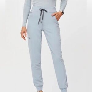 Figs Zamora Jogger Scrub Pants Dusty Blue Size Small Petite